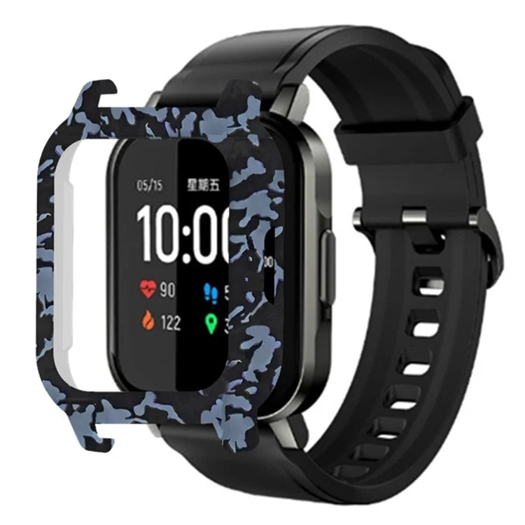 For Haylou Solar LS02 Watch Protective Case PC Pattern Printed Slim-Fit Frame Cover