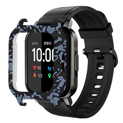 For Haylou Solar LS02 Watch Protective Case PC Pattern Printed Slim-Fit Frame Cover