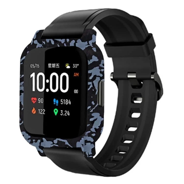 For Haylou Solar LS02 Watch Protective Case PC Pattern Printed Slim-Fit Frame Cover