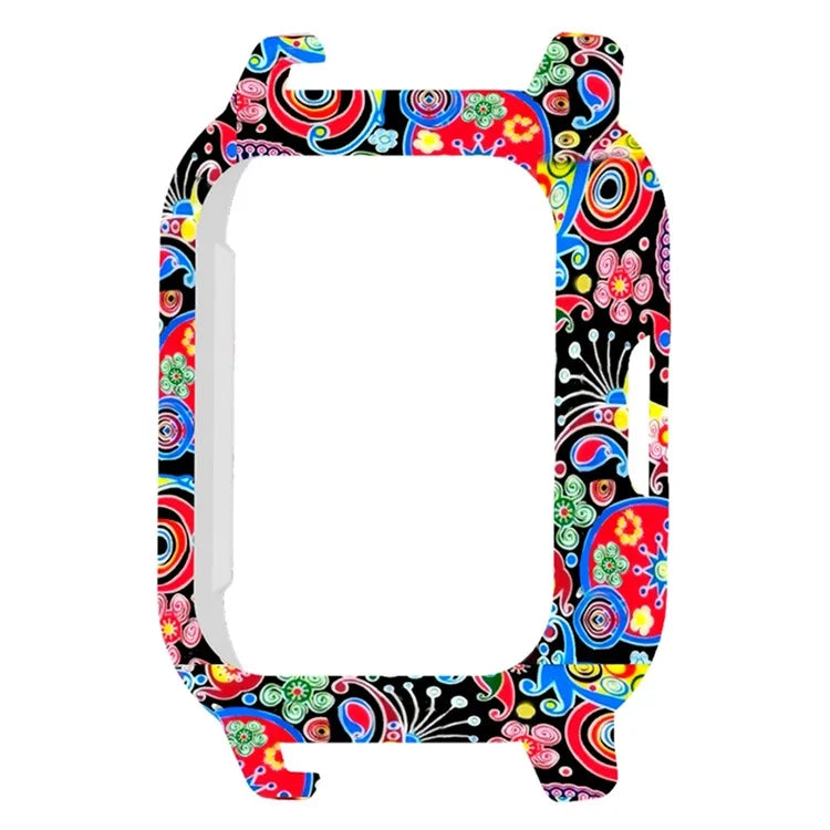 For Haylou Solar LS02 Watch Protective Case PC Pattern Printed Slim-Fit Frame Cover