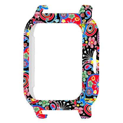 For Haylou Solar LS02 Watch Protective Case PC Pattern Printed Slim-Fit Frame Cover