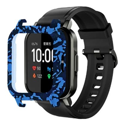 For Haylou Solar LS02 Watch Protective Case PC Pattern Printed Slim-Fit Frame Cover