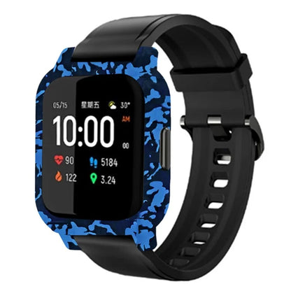 For Haylou Solar LS02 Watch Protective Case PC Pattern Printed Slim-Fit Frame Cover