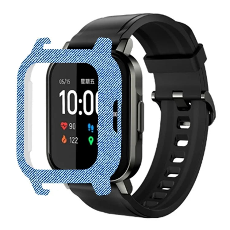 For Haylou Solar LS02 Watch Protective Case PC Pattern Printed Slim-Fit Frame Cover