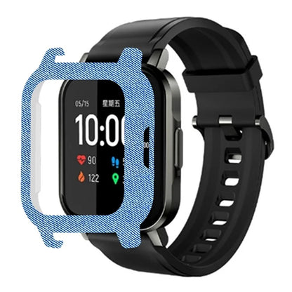 For Haylou Solar LS02 Watch Protective Case PC Pattern Printed Slim-Fit Frame Cover