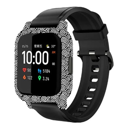For Haylou Solar LS02 Watch Protective Case PC Pattern Printed Slim-Fit Frame Cover