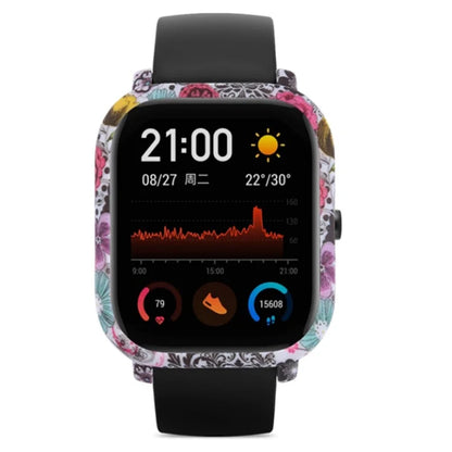 For Huami Amazfit GTS Case Hard PC Pattern Printed Protective Frame Cover
