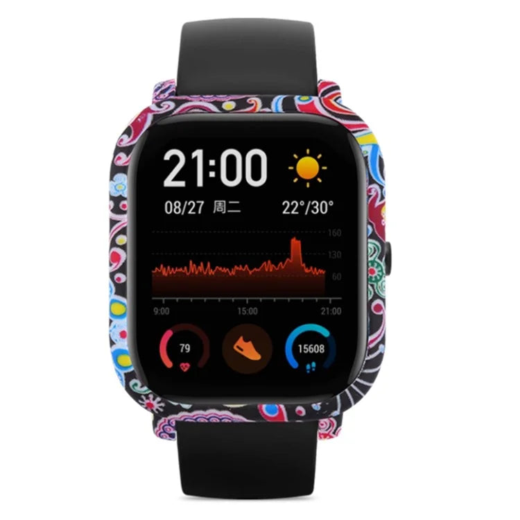 For Huami Amazfit GTS Case Hard PC Pattern Printed Protective Frame Cover