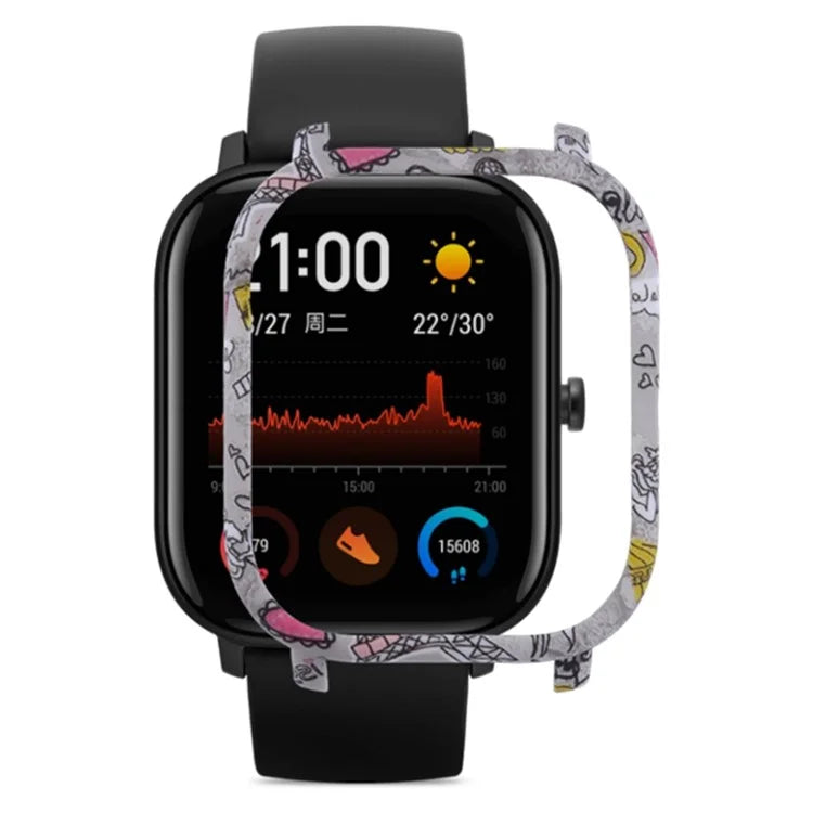 For Huami Amazfit GTS Case Hard PC Pattern Printed Protective Frame Cover