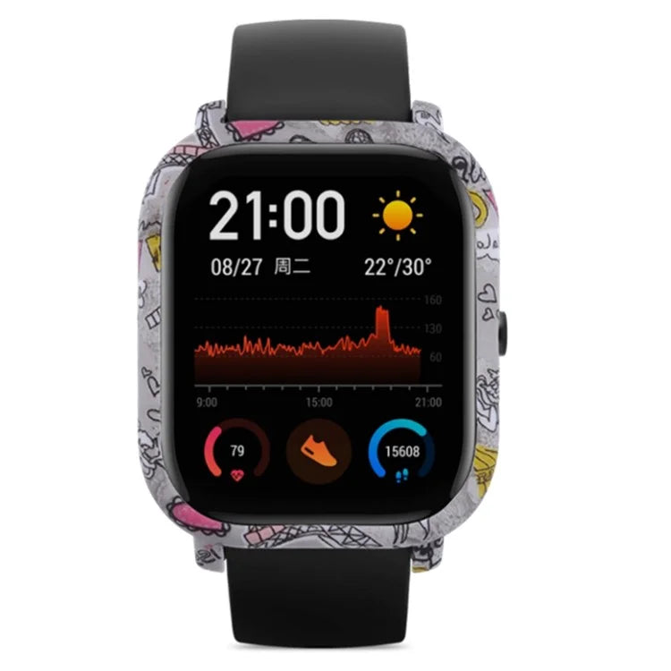 For Huami Amazfit GTS Case Hard PC Pattern Printed Protective Frame Cover