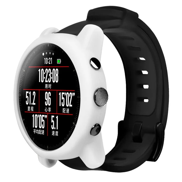 For Huami Amazfit Stratos 2 Watch Protective Frame Soft Silicone Drop-proof Cover