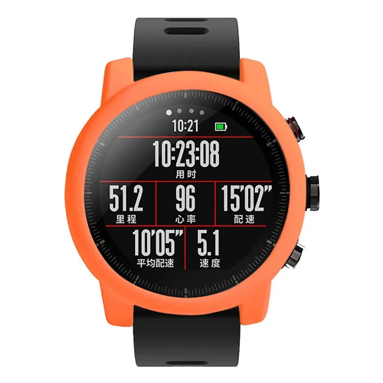 For Huami Amazfit Stratos 2 Watch Protective Frame Soft Silicone Drop-proof Cover