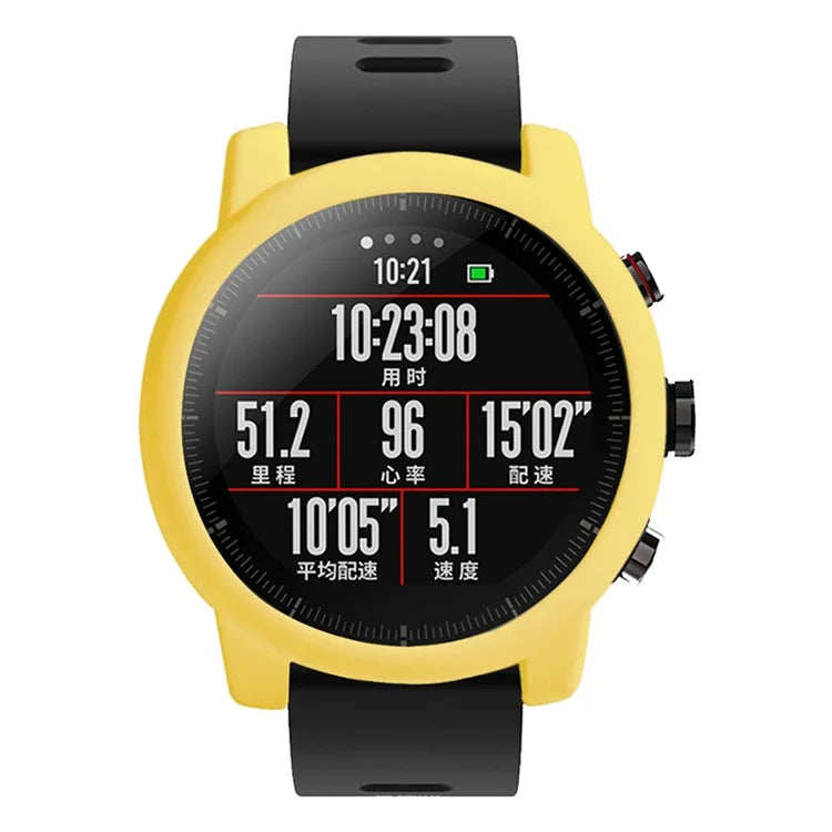 For Huami Amazfit Stratos 2 Watch Protective Frame Soft Silicone Drop-proof Cover