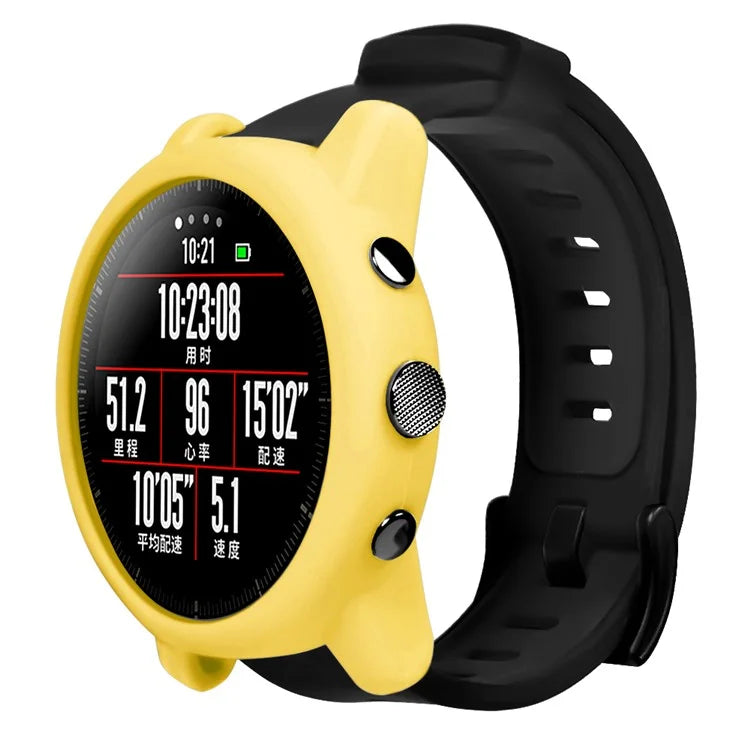 For Huami Amazfit Stratos 2 Watch Protective Frame Soft Silicone Drop-proof Cover
