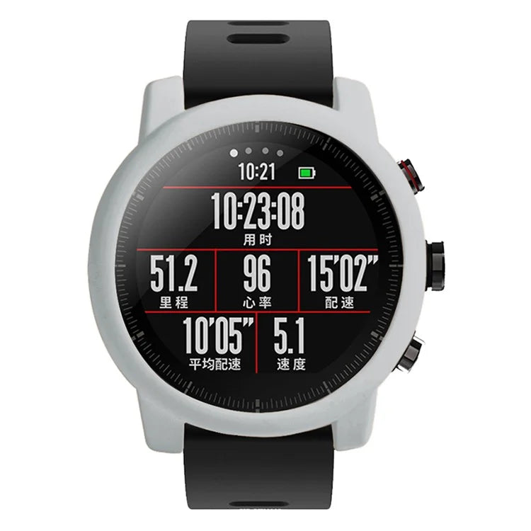 For Huami Amazfit Stratos 2 Watch Protective Frame Soft Silicone Drop-proof Cover