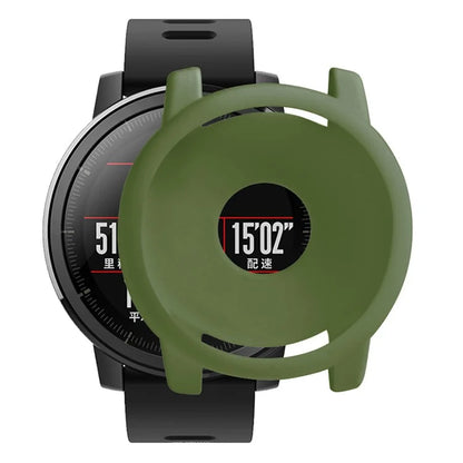 For Huami Amazfit Stratos 2 Watch Protective Frame Soft Silicone Drop-proof Cover