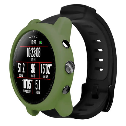 For Huami Amazfit Stratos 2 Watch Protective Frame Soft Silicone Drop-proof Cover