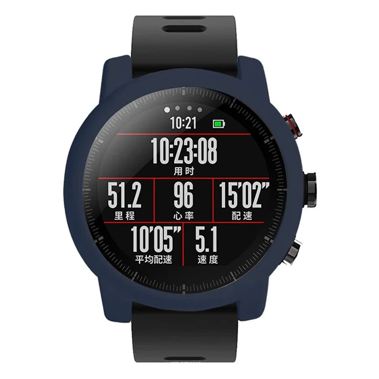 For Huami Amazfit Stratos 2 Watch Protective Frame Soft Silicone Drop-proof Cover