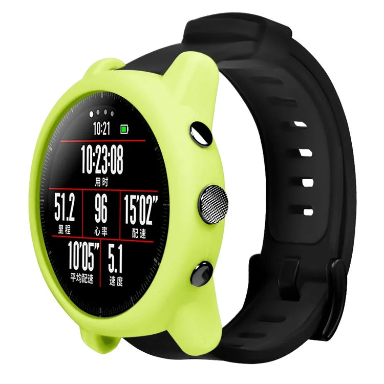 For Huami Amazfit Stratos 2 Watch Protective Frame Soft Silicone Drop-proof Cover