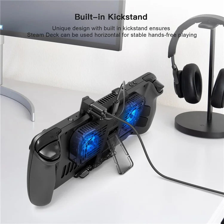 JYS JYS-SD006 For Steam Deck / Nintendo Switch / OLED Cooling Fan Dual Type-C Female Adapter Bracket Mount