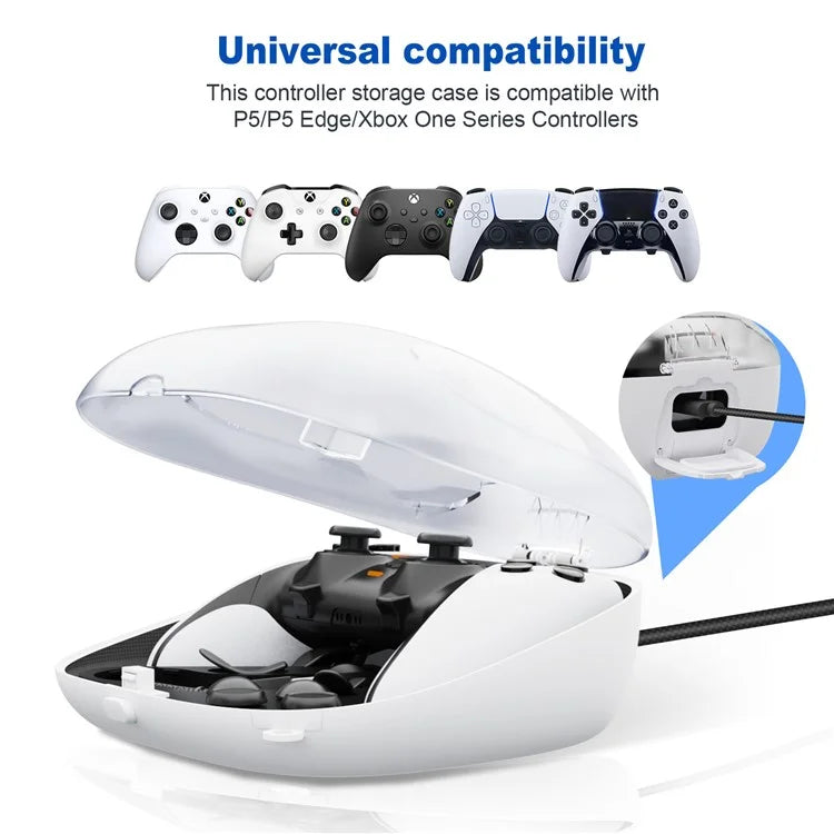 JYS JYS-P5169 For Sony PS5 / DualSense Edge EVA Storage Case Game Controller Convenient Charging Bag
