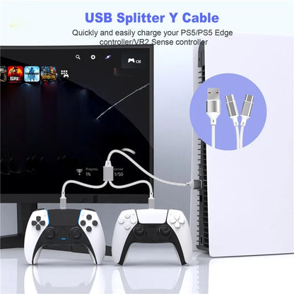 JYS JYS-P5170 For PS VR2 Wall Mount Iron Storage Stand VR Headset Controller Rack with Charging Cable