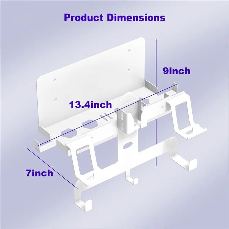 JYS JYS-P5163 Wall Mount Kit with Controller Holder for Sony PS5 / PS VR2 Headset Game Console Display Stand