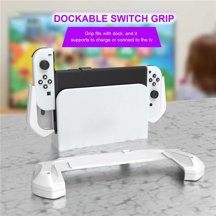 JYS JYS-NS232 For Nintendo Switch OLED Game Console Non-Slip Pluggable Base Grip Case