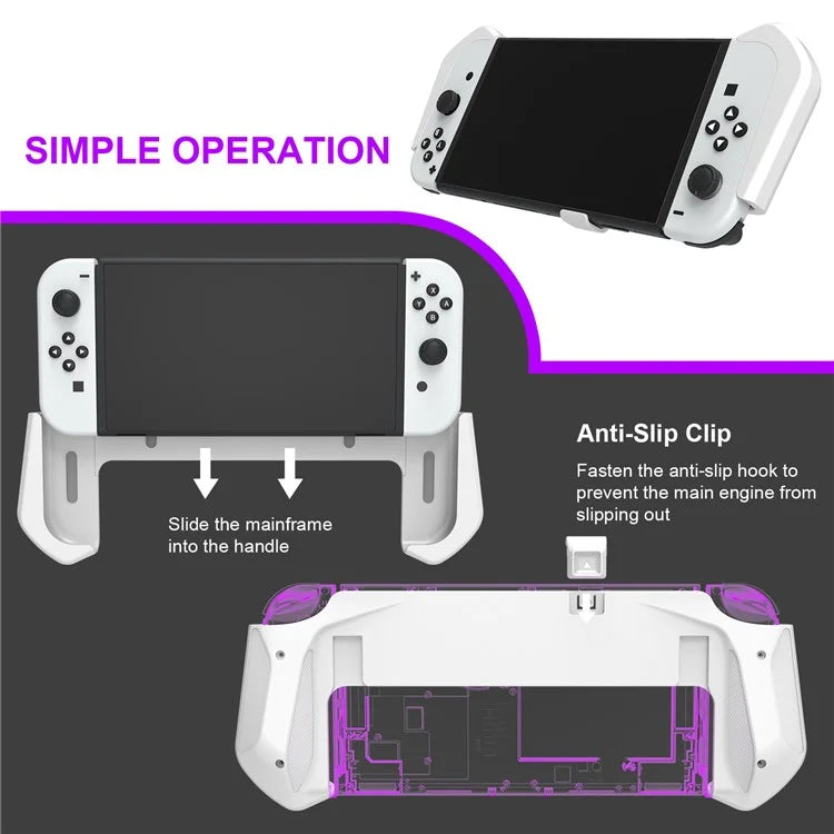 JYS JYS-NS232 For Nintendo Switch OLED Game Console Non-Slip Pluggable Base Grip Case