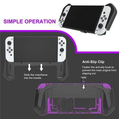 JYS JYS-NS232 For Nintendo Switch OLED Game Console Non-Slip Pluggable Base Grip Case