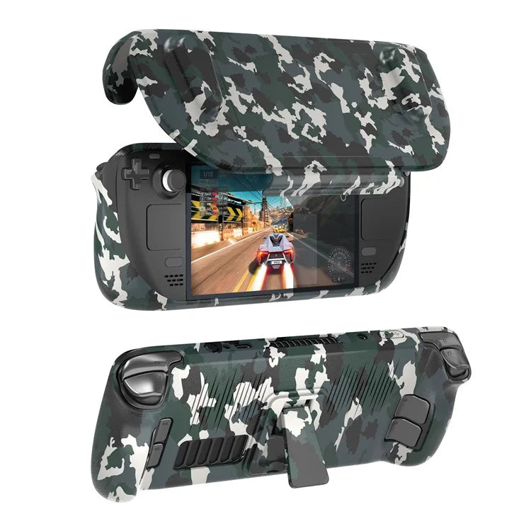 JYS For Steam Deck Game Console Protective Case with Bracket Heat Dissipation Shockproof Shell