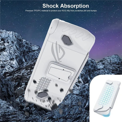 JYS JYS-RA005 For ASUS ROG Ally Game Console Heat Dissipation Protective Shell TPU Case with Kickstand