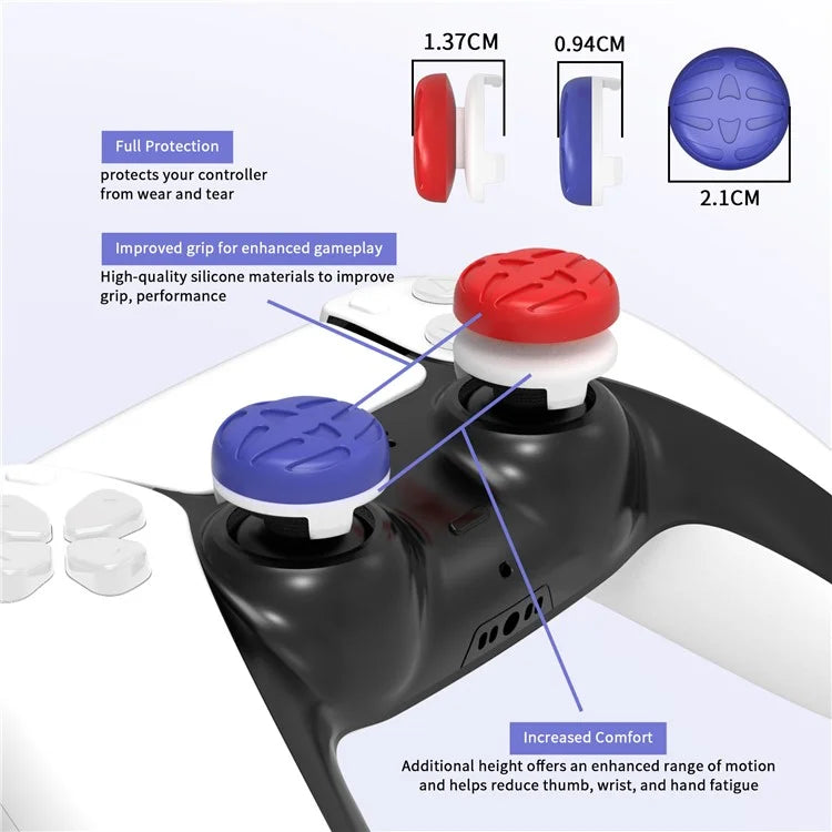 JYS JYS-P5147 8Pcs For PS5 / PS4 / Switch Pro Controller Rocker Button High Low Cap Set Rocker Elevated Cap