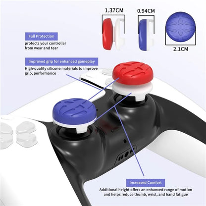JYS JYS-P5147 8Pcs For PS5 / PS4 / Switch Pro Controller Rocker Button High Low Cap Set Rocker Elevated Cap