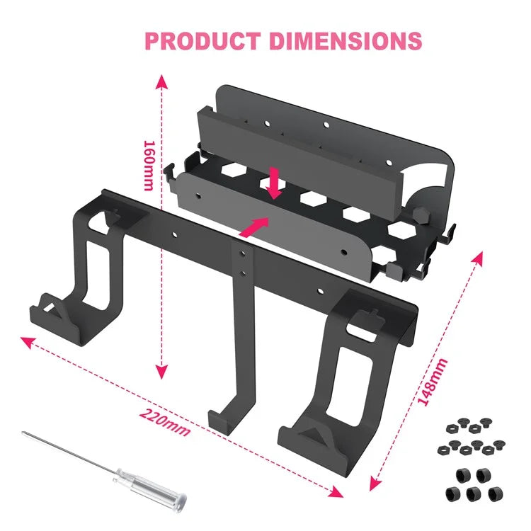 JYS JYS-NS252 For Nintendo Switch / Switch OLED Game Console Controller Headset Wall Mount Kit 2-in-1 Bracket