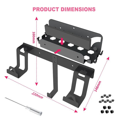 JYS JYS-NS252 For Nintendo Switch / Switch OLED Game Console Controller Headset Wall Mount Kit 2-in-1 Bracket