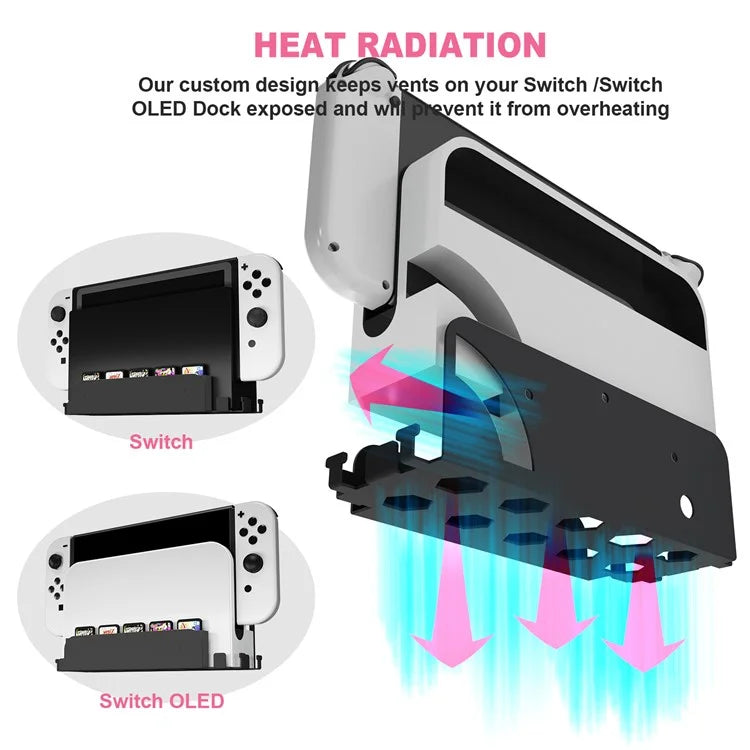 JYS JYS-NS252 For Nintendo Switch / Switch OLED Game Console Controller Headset Wall Mount Kit 2-in-1 Bracket
