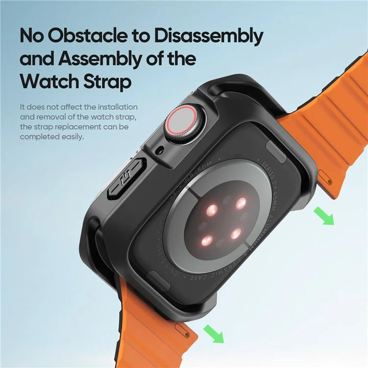 DUX DUCIS Tamo Series for Apple Watch Series 9  /  8  /  7 45mm Watch Case PC+Silicone Watch Frame Protector
