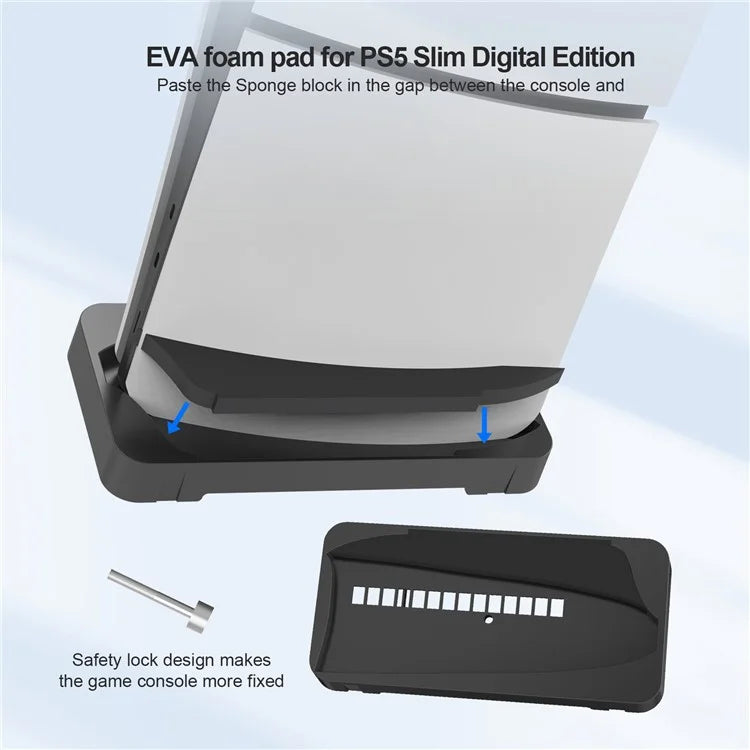 JYS JYS-P5178 Horizontal Stand for Sony PS5 Slim Disc / Digital Game Console Desktop Storage Holder