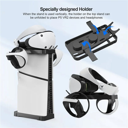 JYS JYS-P5178 Horizontal Stand for Sony PS5 Slim Disc / Digital Game Console Desktop Storage Holder