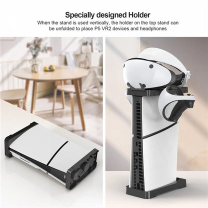 JYS JYS-P5178 Horizontal Stand for Sony PS5 Slim Disc / Digital Game Console Desktop Storage Holder