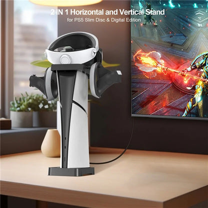 JYS JYS-P5178 Horizontal Stand for Sony PS5 Slim Disc / Digital Game Console Desktop Storage Holder