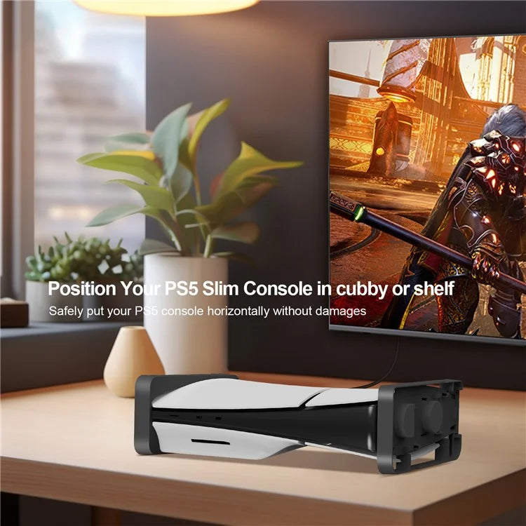 JYS JYS-P5178 Horizontal Stand for Sony PS5 Slim Disc / Digital Game Console Desktop Storage Holder
