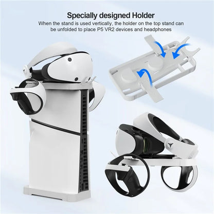 JYS JYS-P5178 Horizontal Stand for Sony PS5 Slim Disc / Digital Game Console Desktop Storage Holder
