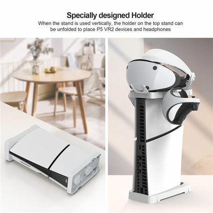 JYS JYS-P5178 Horizontal Stand for Sony PS5 Slim Disc / Digital Game Console Desktop Storage Holder