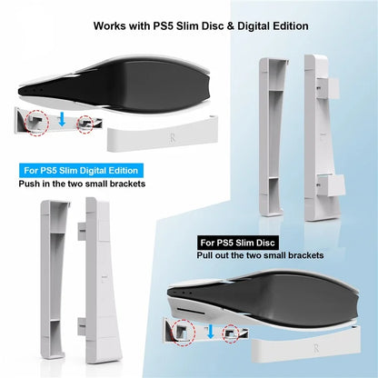 JYS JYS-P5189 Universal Horizontal Bracket for PS5 Slim Console (Digital / Optical Drive Version)