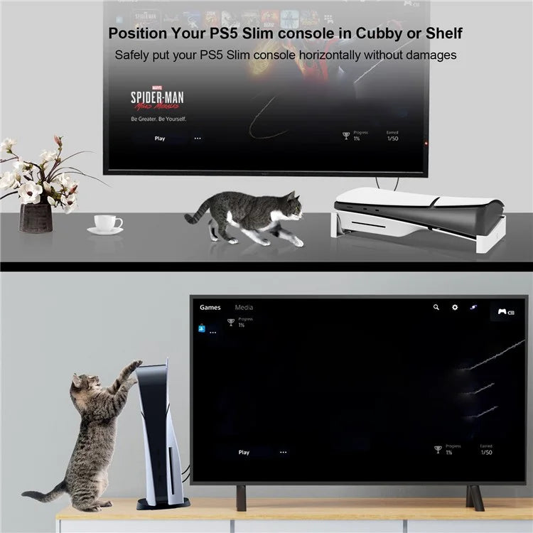 JYS JYS-P5189 Universal Horizontal Bracket for PS5 Slim Console (Digital / Optical Drive Version)
