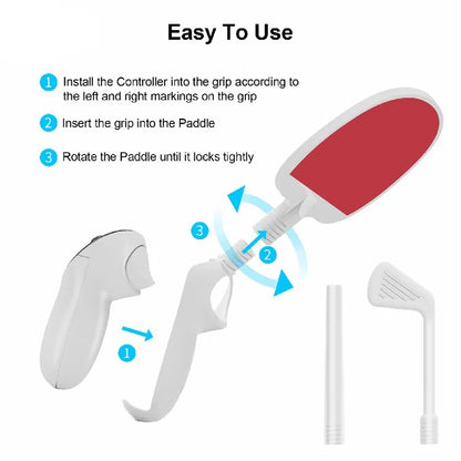 JYS JYS-MQ009 For Meta Quest 3 Table Tennis Racket Golf Club Adapter Controllers Grips Stick Handle Accessories