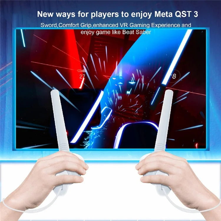 JYS JYS-MQ009 For Meta Quest 3 Table Tennis Racket Golf Club Adapter Controllers Grips Stick Handle Accessories
