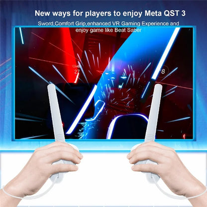 JYS JYS-MQ009 For Meta Quest 3 Table Tennis Racket Golf Club Adapter Controllers Grips Stick Handle Accessories